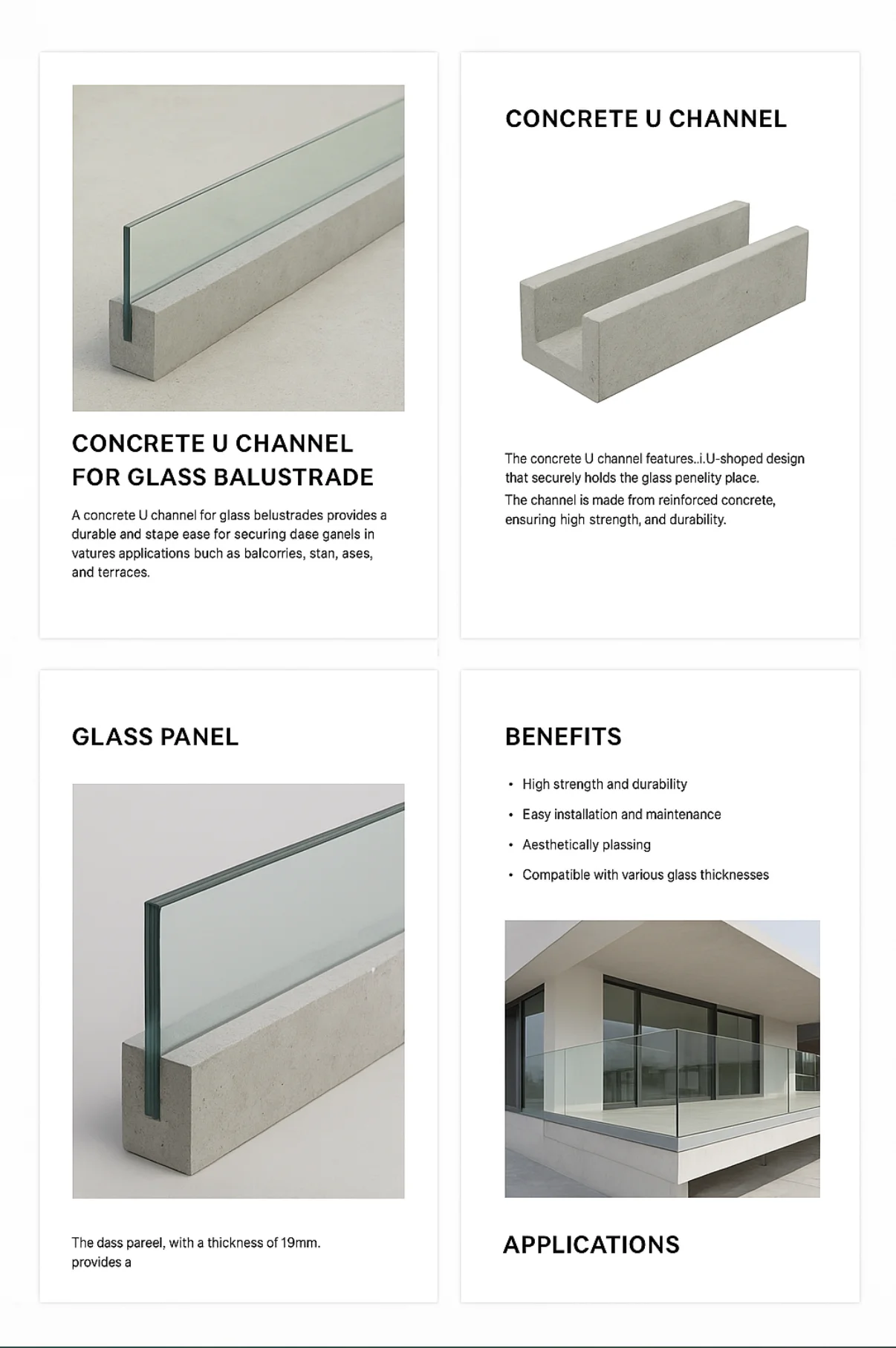 Glass Balustrade in concreate