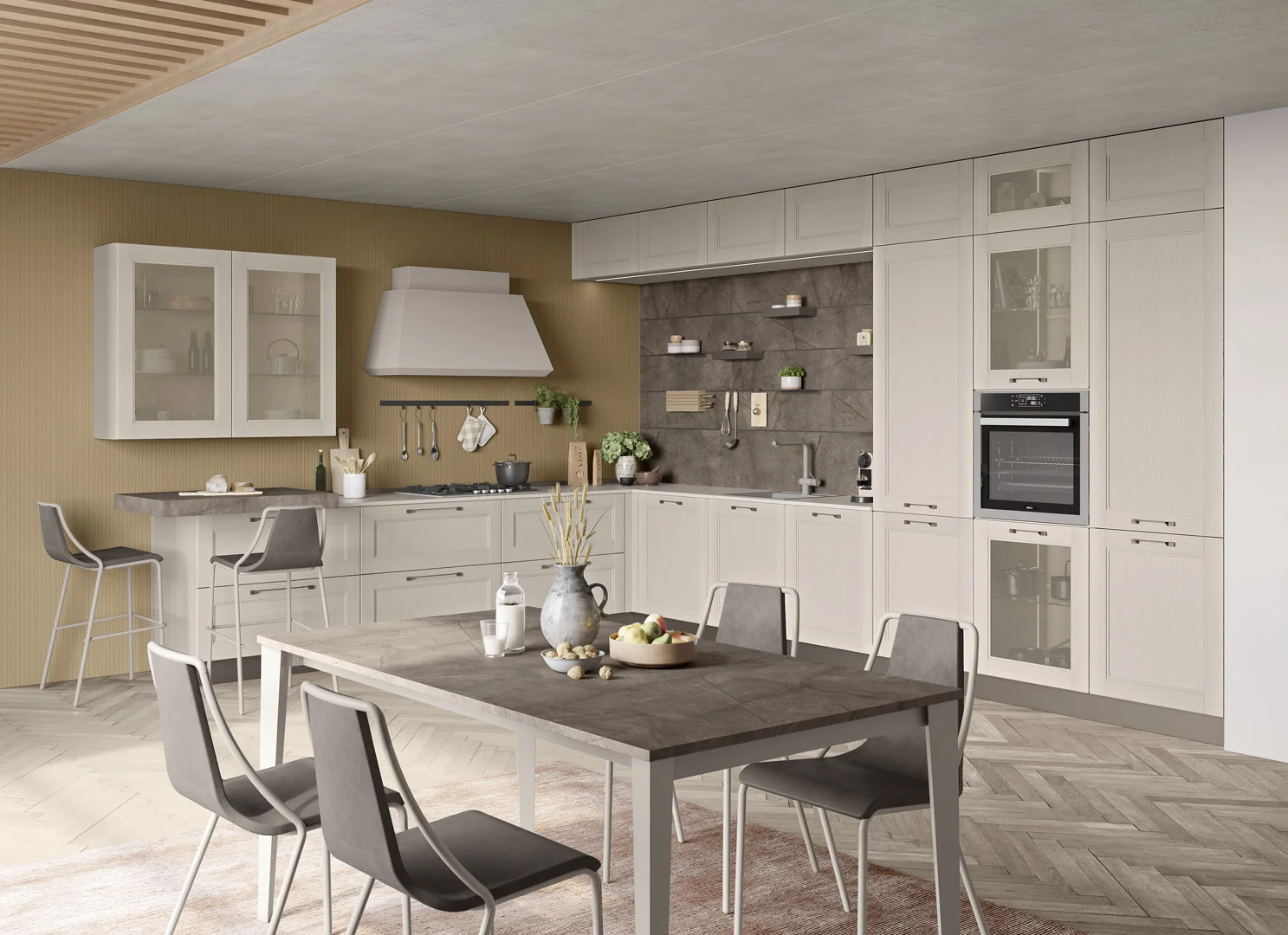 Iris - The Modern Twist - A traditional kitchen with a modern twist, the fra...