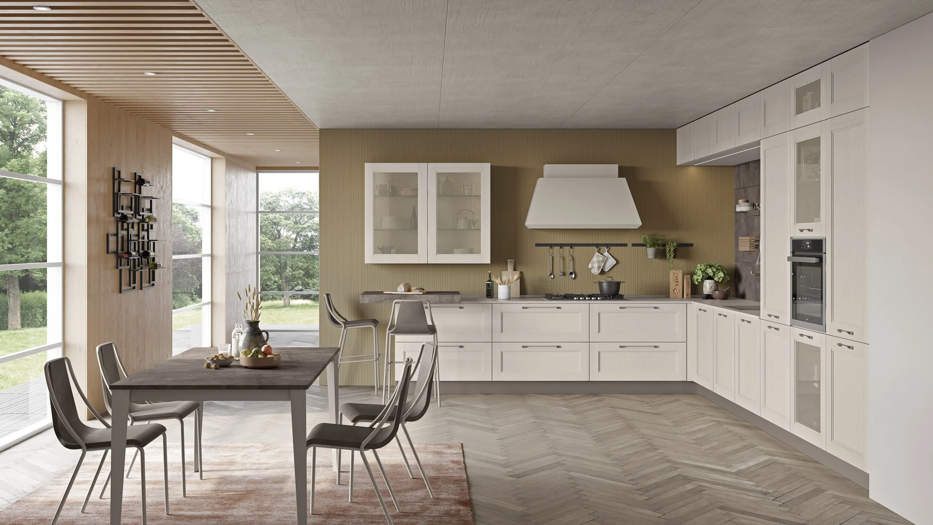 Iris - The Modern Twist - A traditional kitchen with a modern twist, the fra...