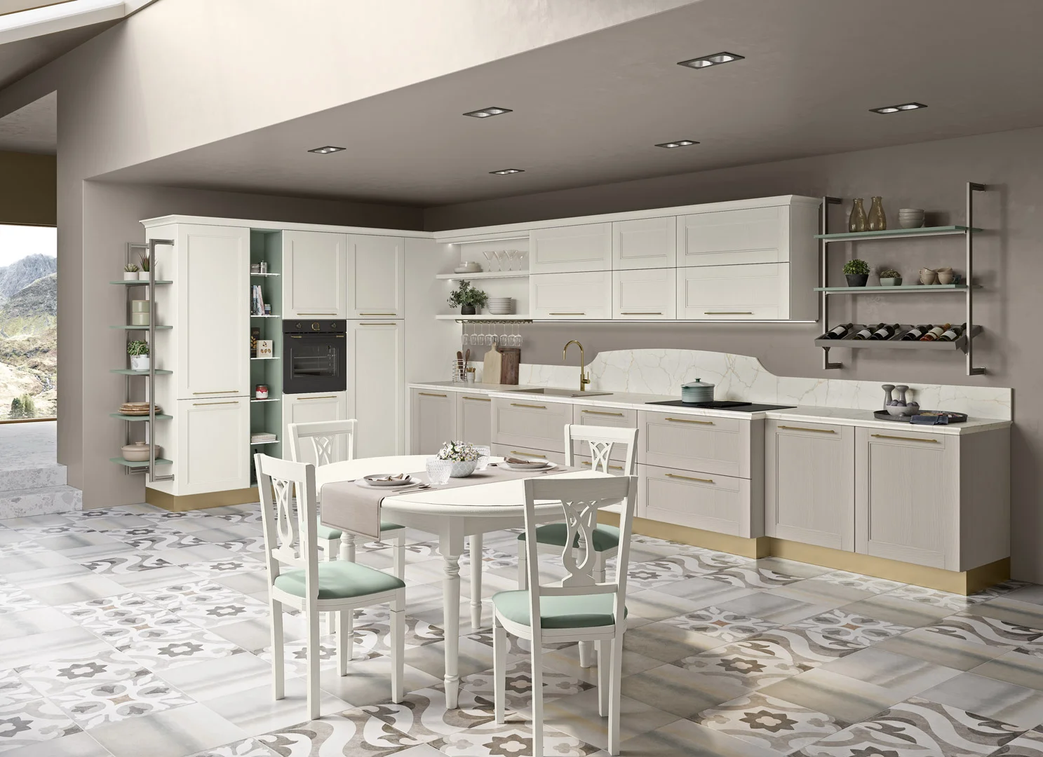 Iris - The Modern Twist - A traditional kitchen with a modern twist, the fra...