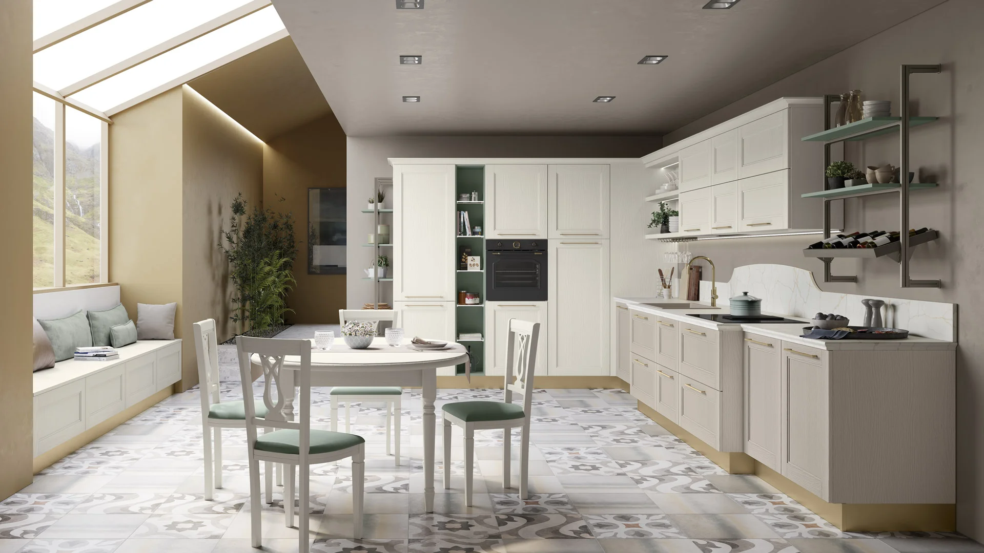 Iris - The Modern Twist - A traditional kitchen with a modern twist, the fra...