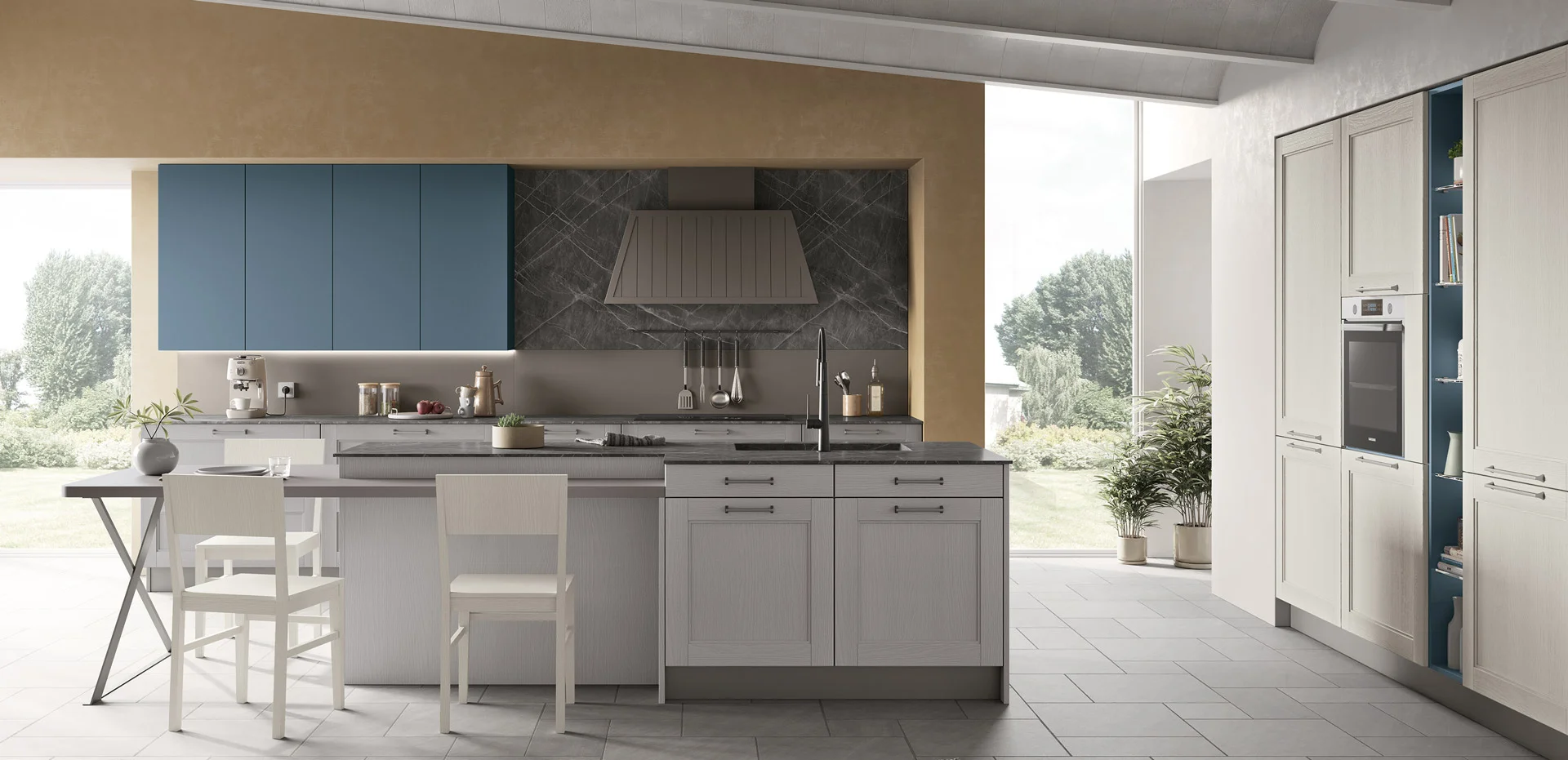 Iris - The Modern Twist - A traditional kitchen with a modern twist, the fra...