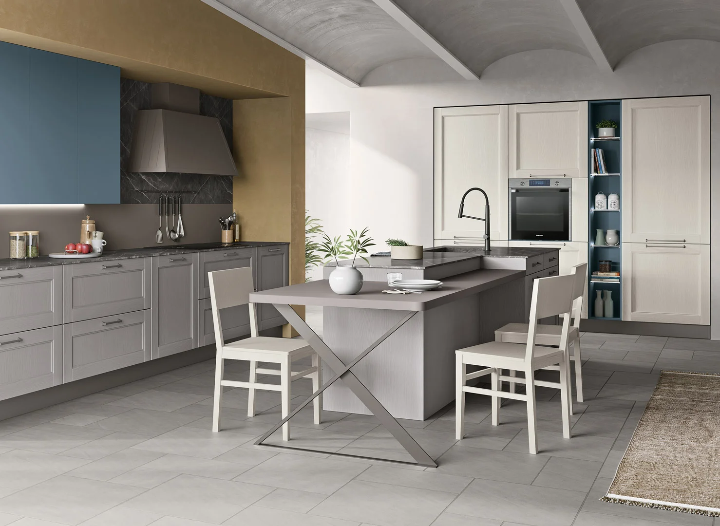 Iris - The Modern Twist - A traditional kitchen with a modern twist, the fra...